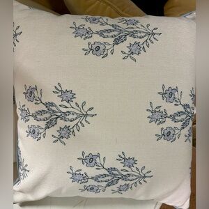 Blue Floral Throw Pillows